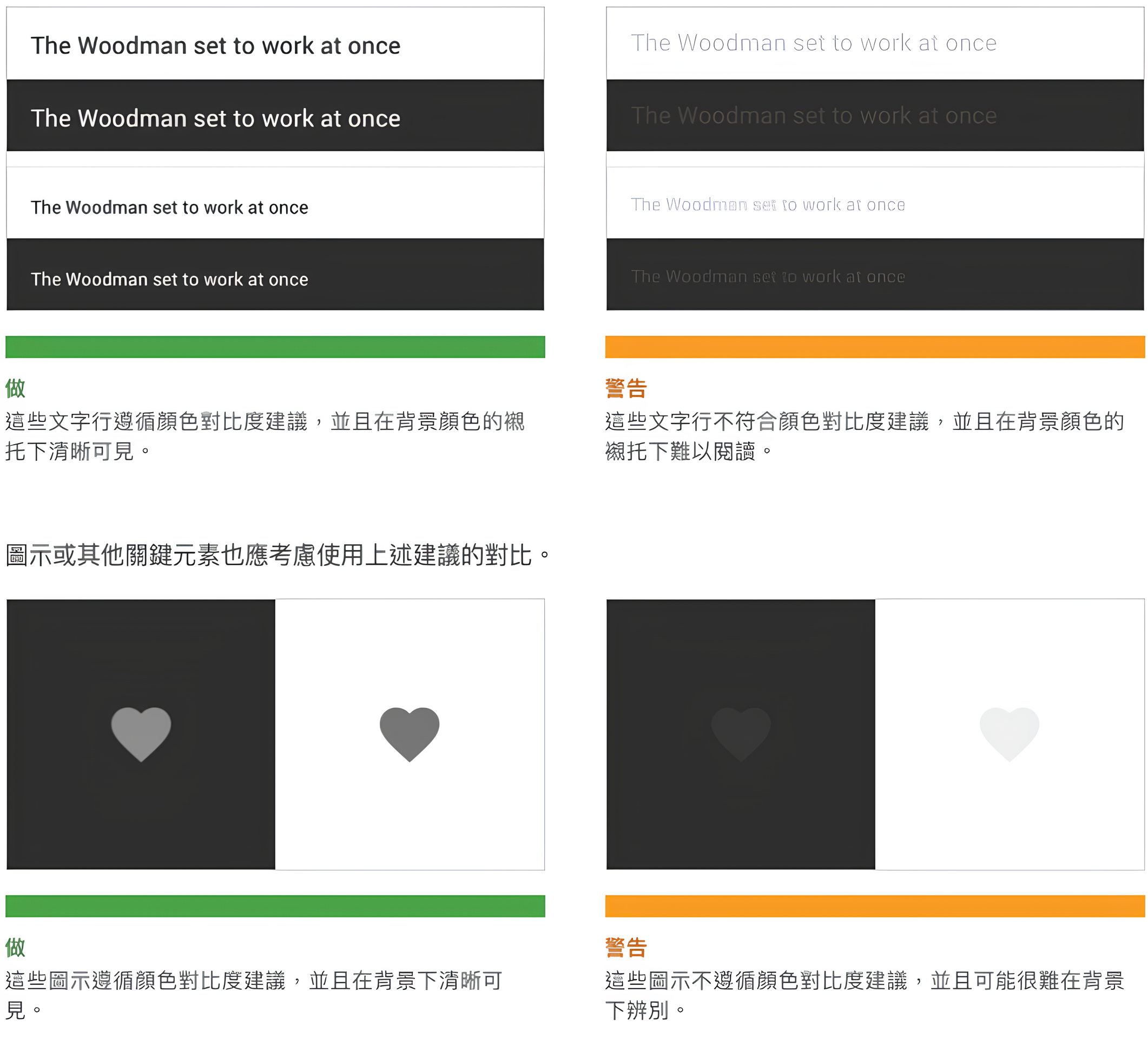 對比度至少達到 3:1